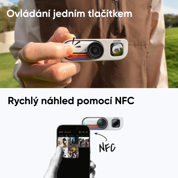 Insta360 GO 3S Retro bundle 128 GB (bílá) Speciální edice