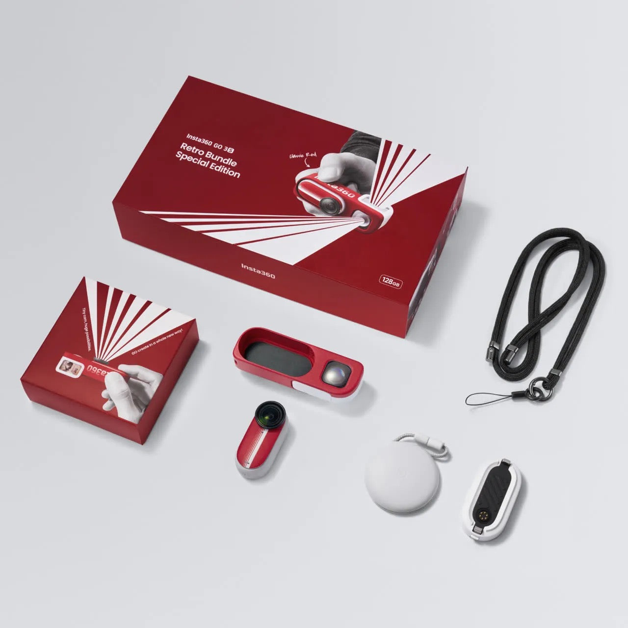 Insta360 GO 3S Retro bundle 64 GB (červená) Speciální edice